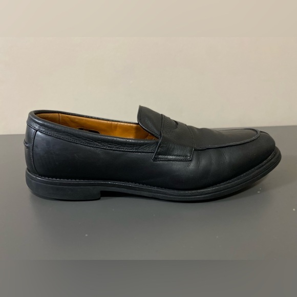 Allen Edmonds Men's Black Leather "Breton" Penny Loafer Rubber Sole Size 10B - Picture 10 of 14